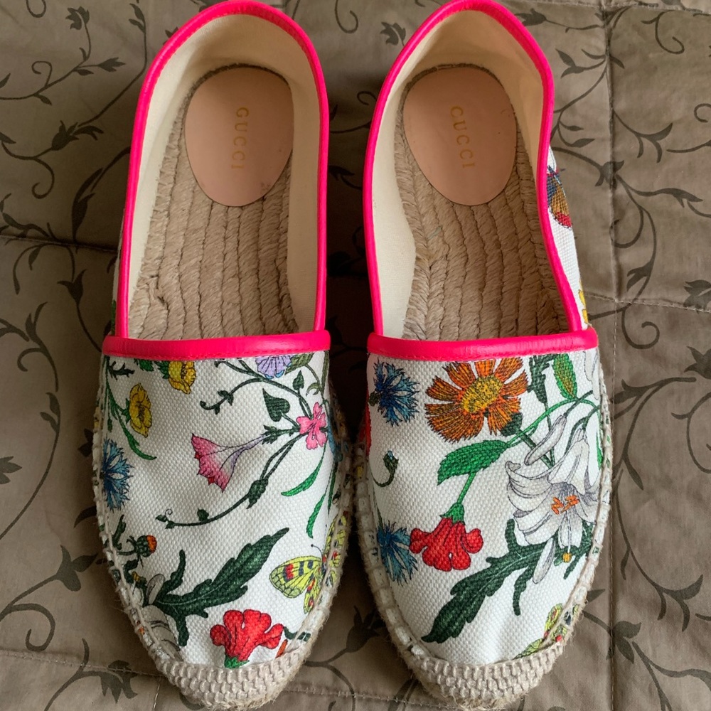 Gucci espadrille / floral pattern / US size 8 m